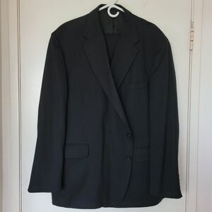 Stafford Men's Classic Black 2-Piece Suit